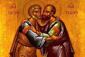 Αγίων Πανευφήμων & Πρωτοκορυφαίων Αποστόλων Πέτρου & Παύλου: Μακαρισμοί Εορτής Ήχος Α΄& Δ΄ – Απολυτίκιον Αγίων Αποστόλων Πέτρου & Παύλου, Ήχος Δ΄