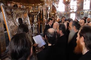 Μουσικά Κείμενα (Κυριακή Α΄ Ματθαίου, Των Αγίων Πάντων) Αργή Δοξολογία, μέλος Ιακώβου Πρωτοψάλτου, Ήχος πλ. Δ΄– Άξιον εστίν, μέλος Χ. Παπανικολάου, Ήχος πλ. Δ΄